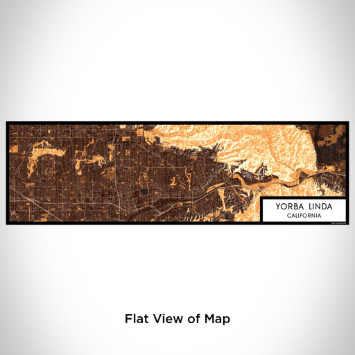 Flat View of Map Custom Yorba Linda California Map Enamel Mug in Ember