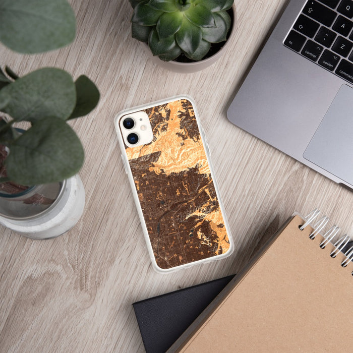 Custom Yorba Linda California Map Phone Case in Ember