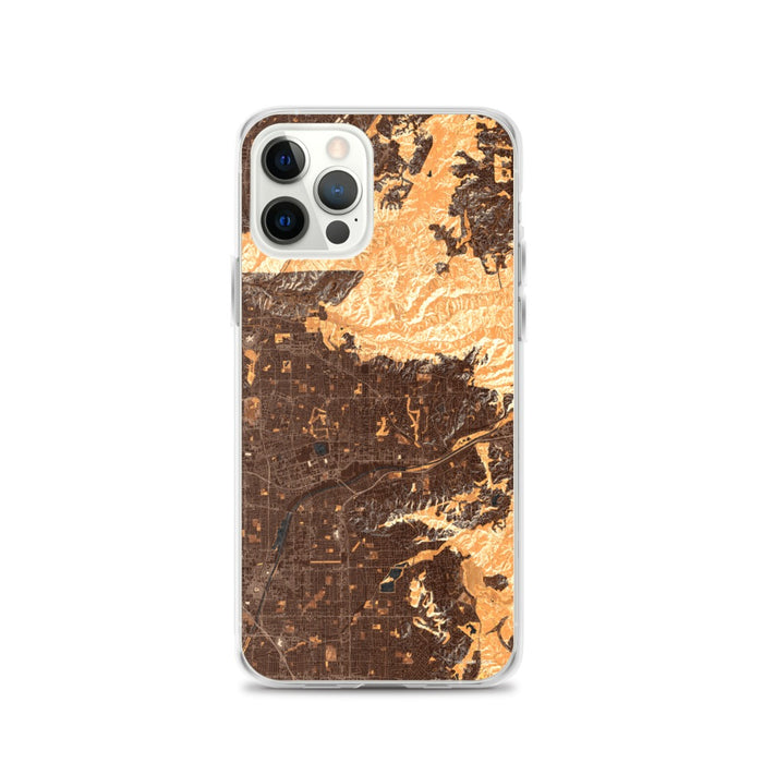 Custom Yorba Linda California Map iPhone 12 Pro Phone Case in Ember