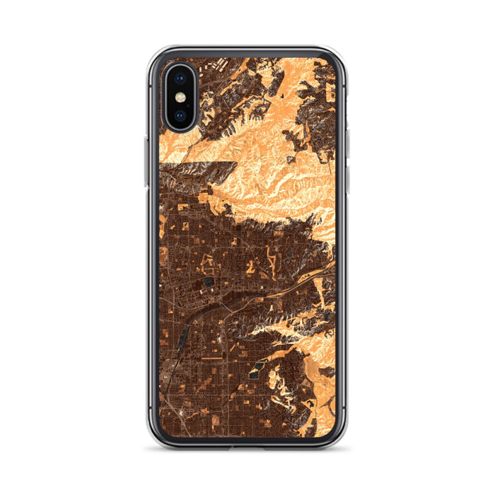 Custom Yorba Linda California Map Phone Case in Ember