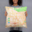 Person holding 18x18 Custom Yorba Linda California Map Throw Pillow in Watercolor