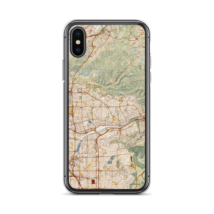 Custom Yorba Linda California Map Phone Case in Woodblock