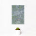 12x18 York Pennsylvania Map Print Portrait Orientation in Afternoon Style With Small Cactus Plant in White Planter
