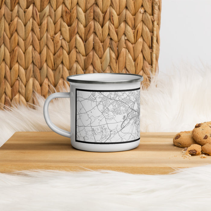 Left View Custom York Pennsylvania Map Enamel Mug in Classic on Table Top