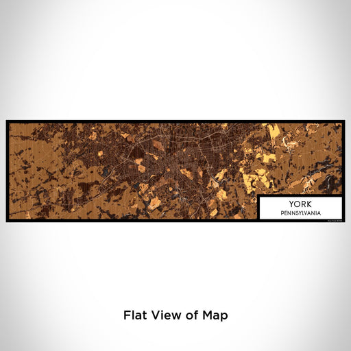 Flat View of Map Custom York Pennsylvania Map Enamel Mug in Ember