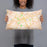 Person holding 20x12 Custom York Pennsylvania Map Throw Pillow in Watercolor
