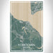 Yorktown Virginia Map Print Portrait Orientation in Afternoon Style With Shaded Background