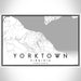 Yorktown Virginia Map Print Landscape Orientation in Classic Style With Shaded Background