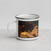 Left View Custom Yorktown Virginia Map Enamel Mug in Ember