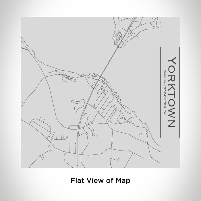 Rendered View of Yorktown Virginia Map Engraving on 17oz Stainless Steel Insulated Tumbler