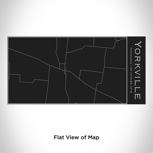 Rendered View of Yorkville Tennessee Map Engraving on 17oz Stainless Steel Insulated Cola Bottle in Black