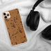 Custom Yorkville Tennessee Map Phone Case in Ember on Table with Black Headphones