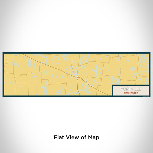 Flat View of Map Custom Yorkville Tennessee Map Enamel Mug in Woodblock