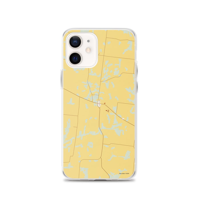 Custom Yorkville Tennessee Map iPhone 12 Phone Case in Woodblock