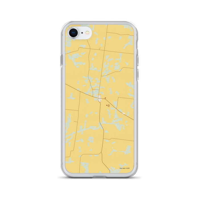 Custom Yorkville Tennessee Map iPhone SE Phone Case in Woodblock