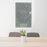 24x36 Yosemite National Park Map Print Portrait Orientation in Afternoon Style Behind 2 Chairs Table and Potted Plant