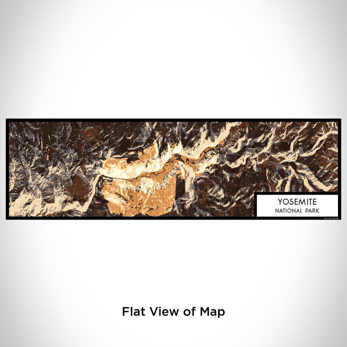 Flat View of Map Custom Yosemite National Park Map Enamel Mug in Ember