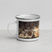 Left View Custom Yosemite National Park Map Enamel Mug in Ember