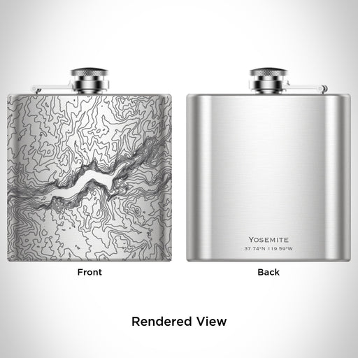 Rendered View of Yosemite National Park Map Engraving on undefined