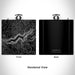 Rendered View of Yosemite National Park Map Engraving on 6oz Stainless Steel Flask in Black