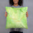 Person holding 18x18 Custom Yosemite National Park Map Throw Pillow in Watercolor
