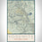 Yosemite National Park Map Print Portrait Orientation in Woodblock Style With Shaded Background