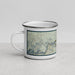 Left View Custom Yosemite National Park Map Enamel Mug in Woodblock
