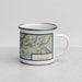 Right View Custom Yosemite National Park Map Enamel Mug in Woodblock