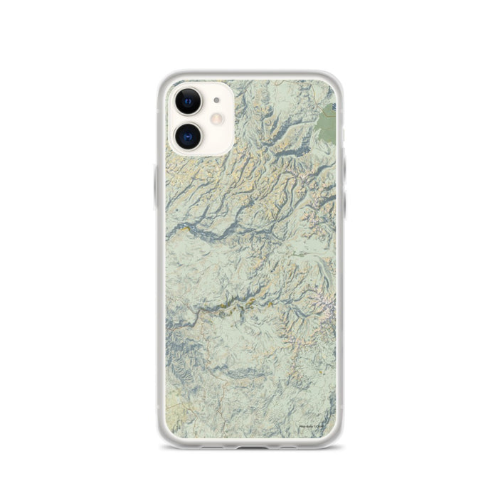 Custom Yosemite National Park Map Phone Case in Woodblock