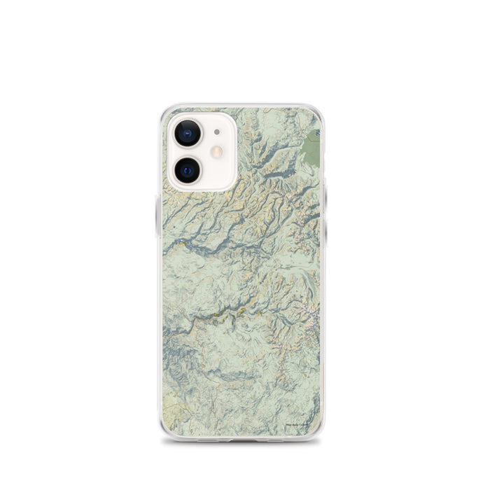 Custom Yosemite National Park Map iPhone 12 mini Phone Case in Woodblock
