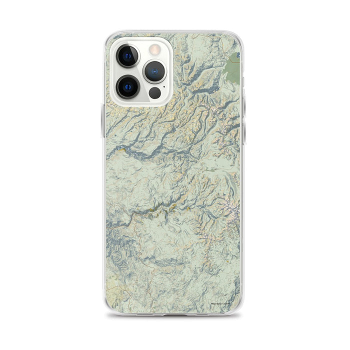 Custom Yosemite National Park Map iPhone 12 Pro Max Phone Case in Woodblock