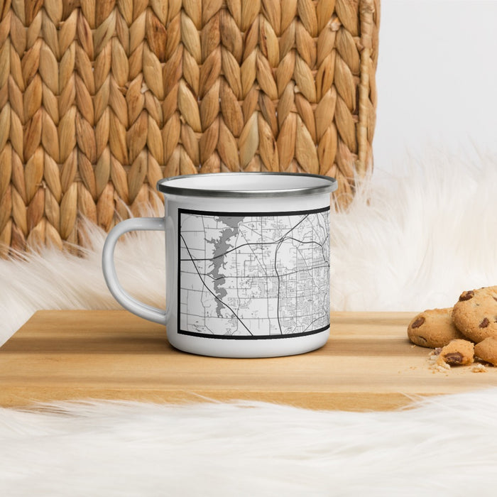 Left View Custom Youngstown Ohio Map Enamel Mug in Classic on Table Top