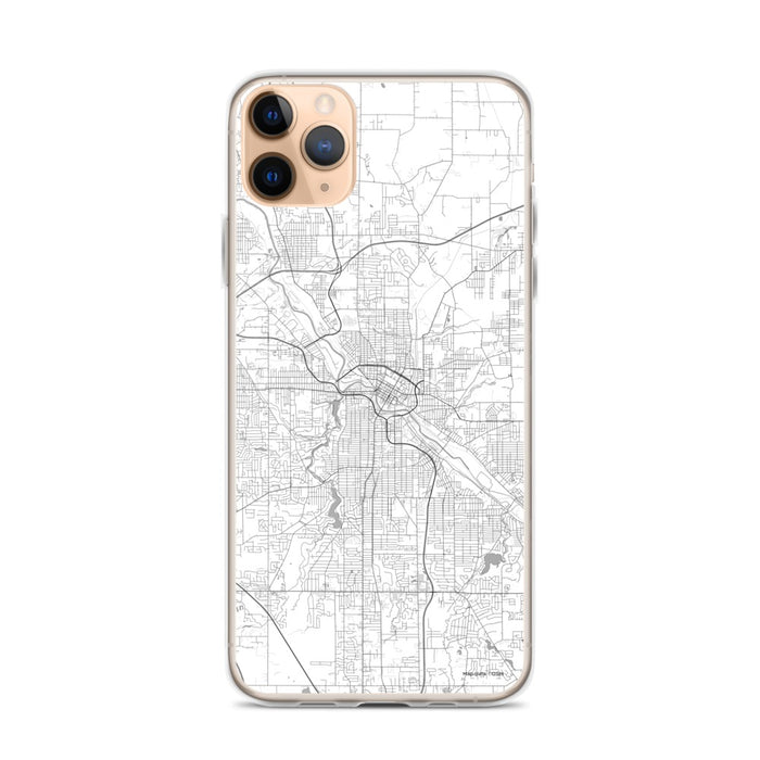 Custom Youngstown Ohio Map Phone Case in Classic