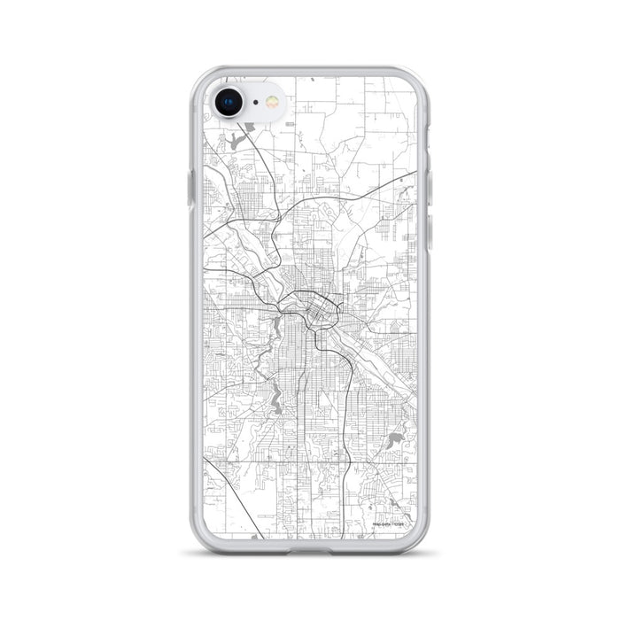 Custom Youngstown Ohio Map iPhone SE Phone Case in Classic