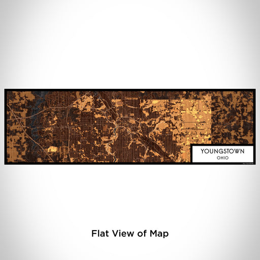 Flat View of Map Custom Youngstown Ohio Map Enamel Mug in Ember