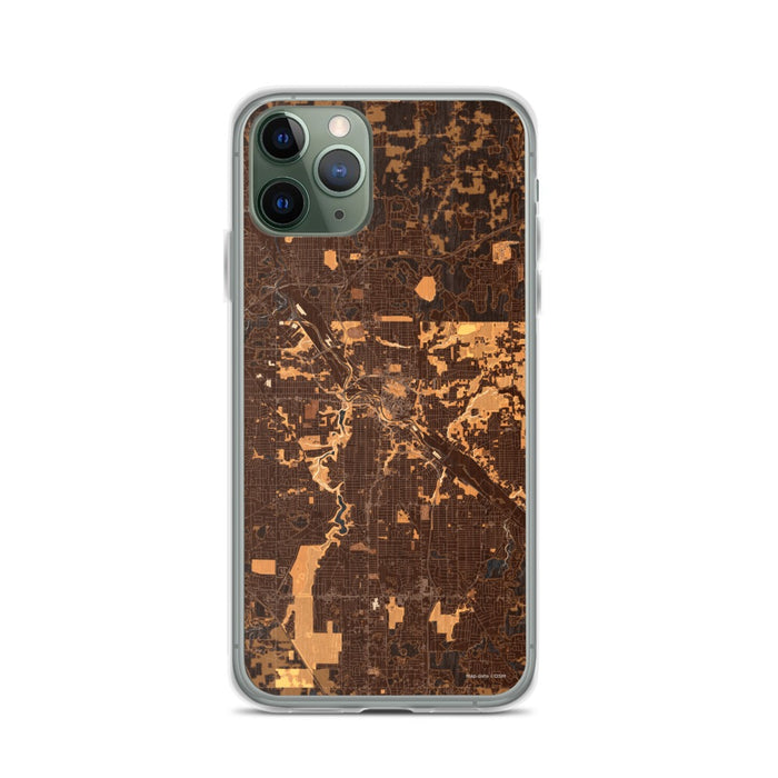 Custom Youngstown Ohio Map Phone Case in Ember
