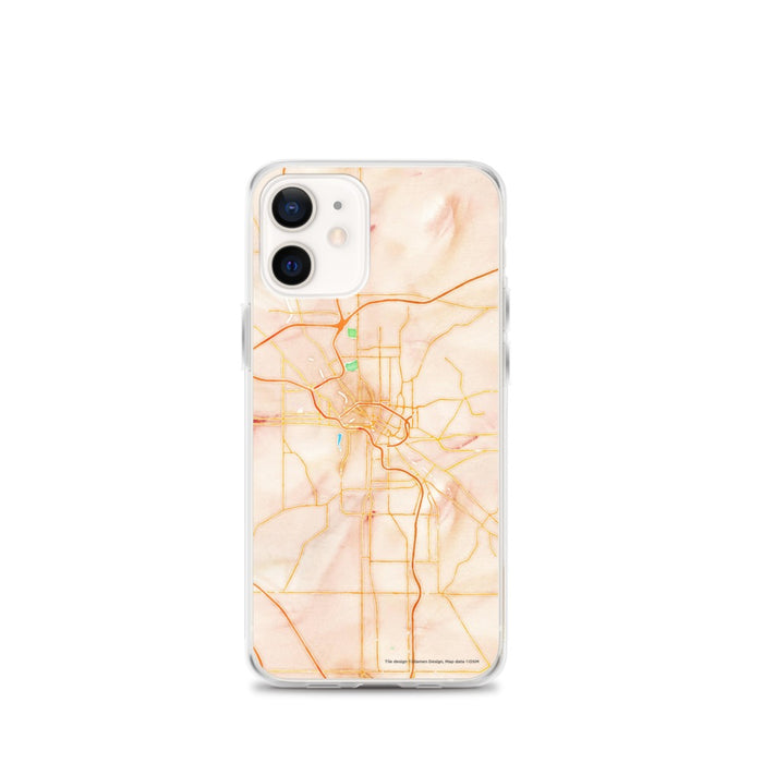 Custom Youngstown Ohio Map iPhone 12 mini Phone Case in Watercolor