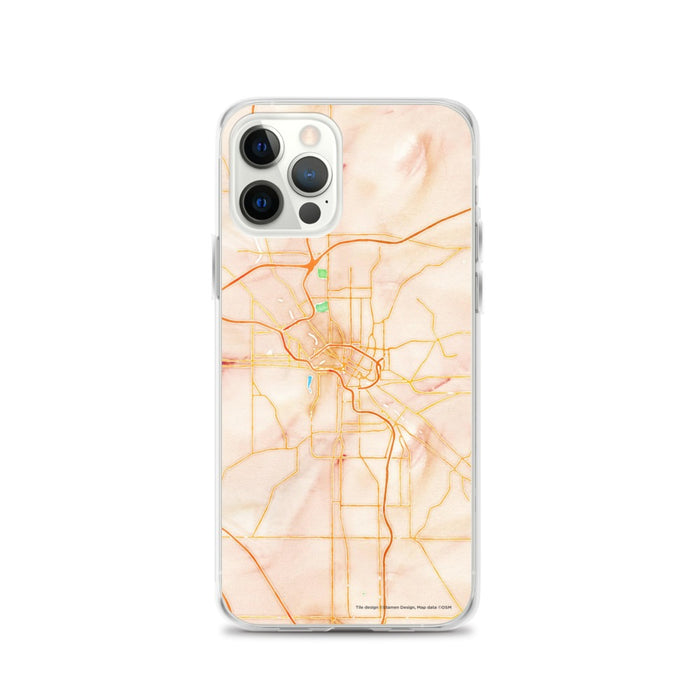 Custom Youngstown Ohio Map iPhone 12 Pro Phone Case in Watercolor