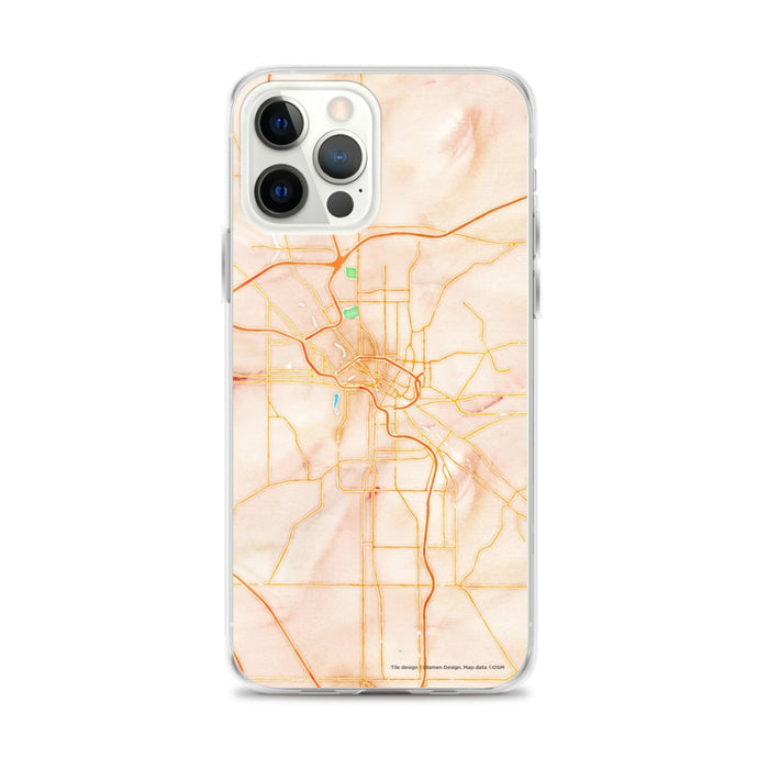 Custom Youngstown Ohio Map iPhone 12 Pro Max Phone Case in Watercolor