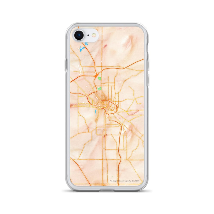 Custom Youngstown Ohio Map iPhone SE Phone Case in Watercolor