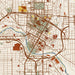 Youngstown Ohio Map Print in Woodblock Style Zoomed In Close Up Showing Details