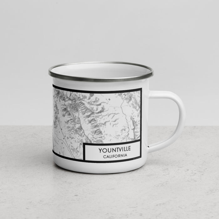 Right View Custom Yountville California Map Enamel Mug in Classic
