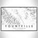 Yountville California Map Print Landscape Orientation in Classic Style With Shaded Background