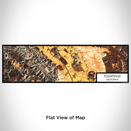Flat View of Map Custom Yountville California Map Enamel Mug in Ember