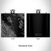 Rendered View of Yountville California Map Engraving on 6oz Stainless Steel Flask in Black