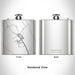 Rendered View of Yountville California Map Engraving on 6oz Stainless Steel Flask