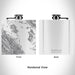 Rendered View of Yountville California Map Engraving on 6oz Stainless Steel Flask in White
