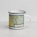 Right View Custom Yountville California Map Enamel Mug in Woodblock