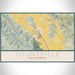 Yountville California Map Print Landscape Orientation in Woodblock Style With Shaded Background
