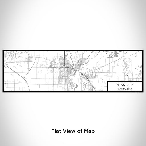 Flat View of Map Custom Yuba City California Map Enamel Mug in Classic